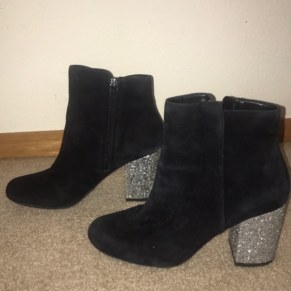 BP sparkle heel booties